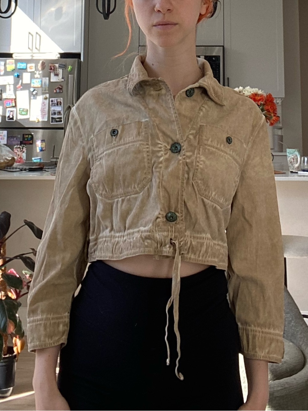 Replay Embroidered and Studded Cropped Jean Jacket